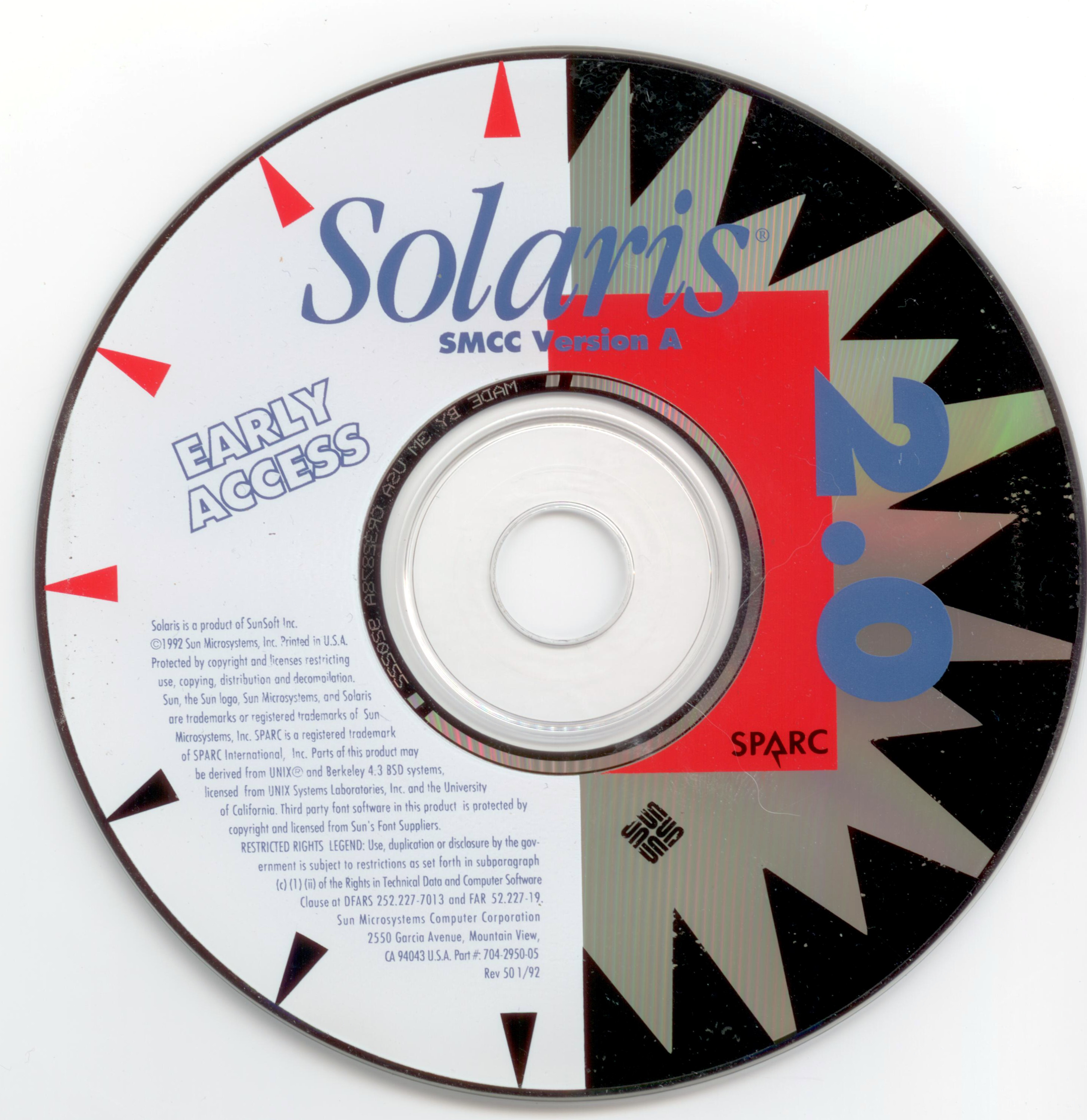 Solaris 2.0 1/92 sparc - Install_CD